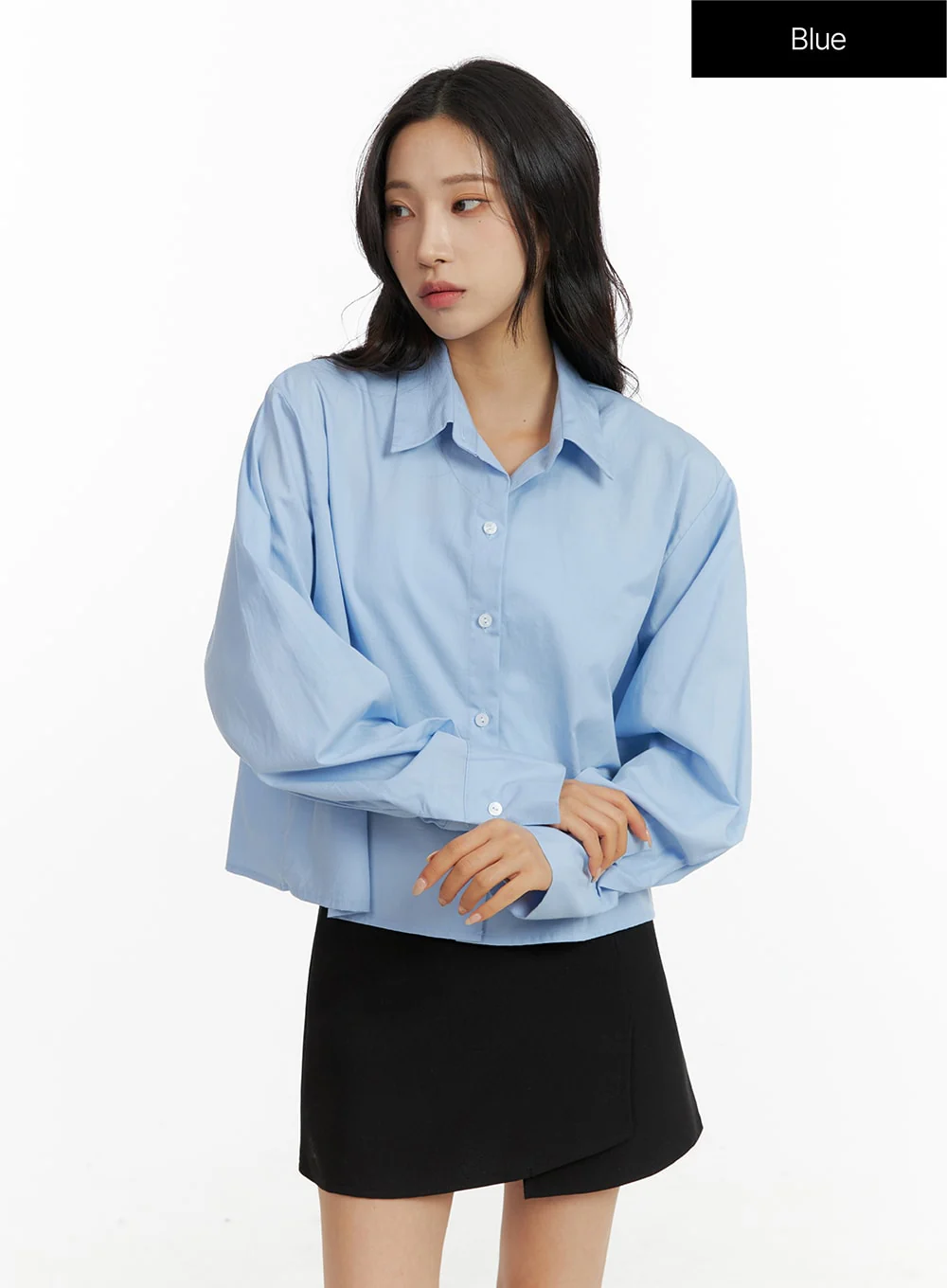 Basic Crop Collar Shirt CF415 - Image 6