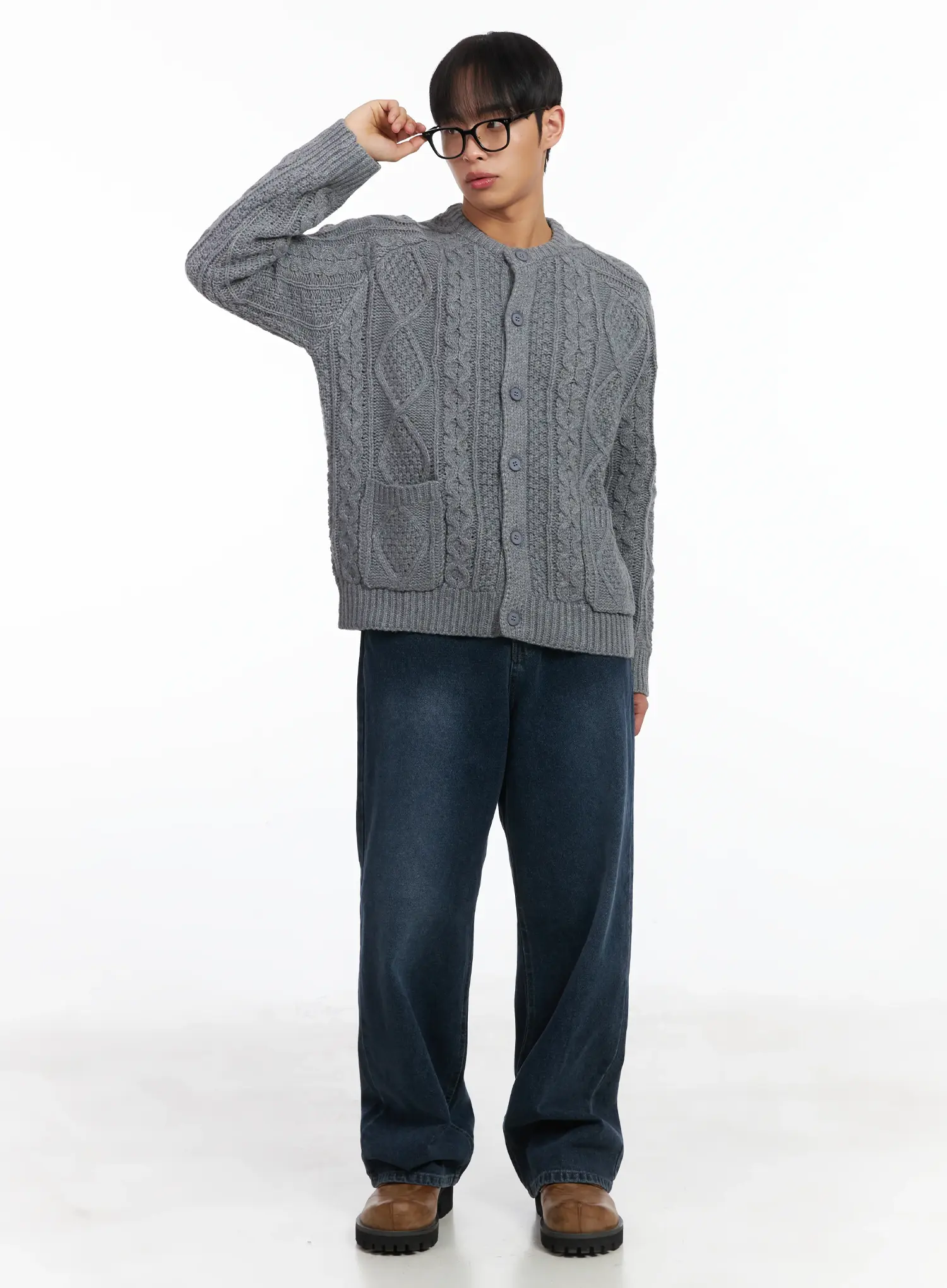 Basic Dark Washed Straight Jeans ID515 - Image 7