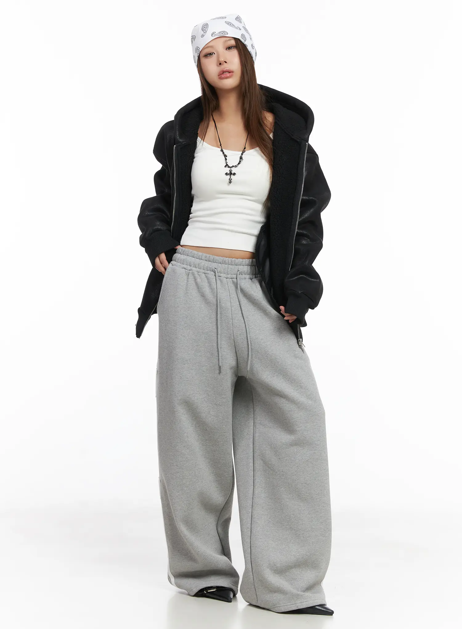 Basic Fleece Crop Tank Top CJ512 - Image 8