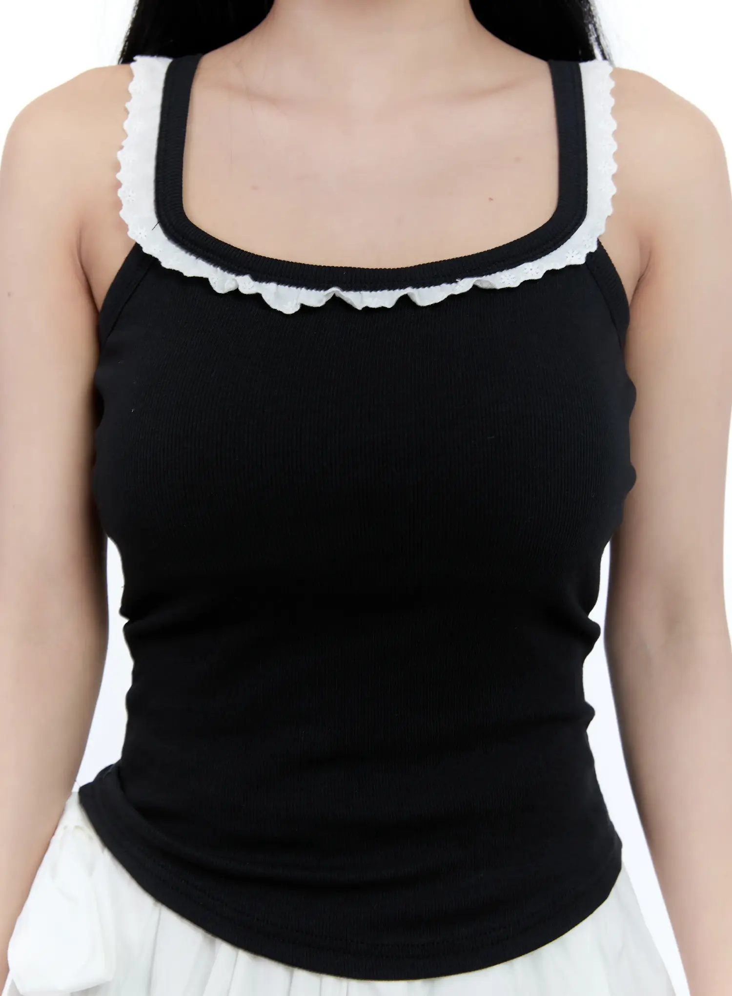 Basic Lace Cropped Tank CL530 - Image 11