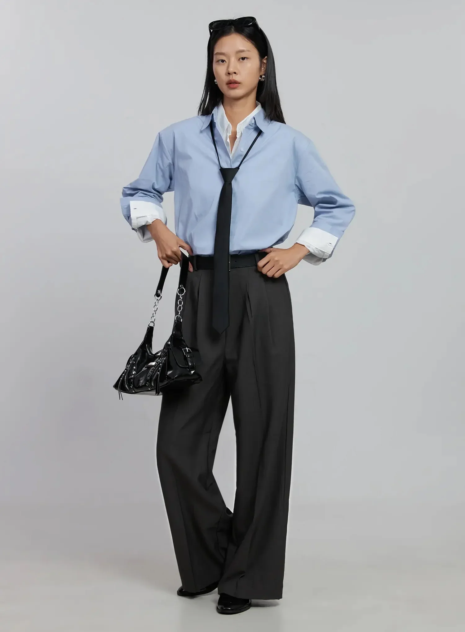 Basic Long Sleeve Button-Up Shirt ID516 - Image 10