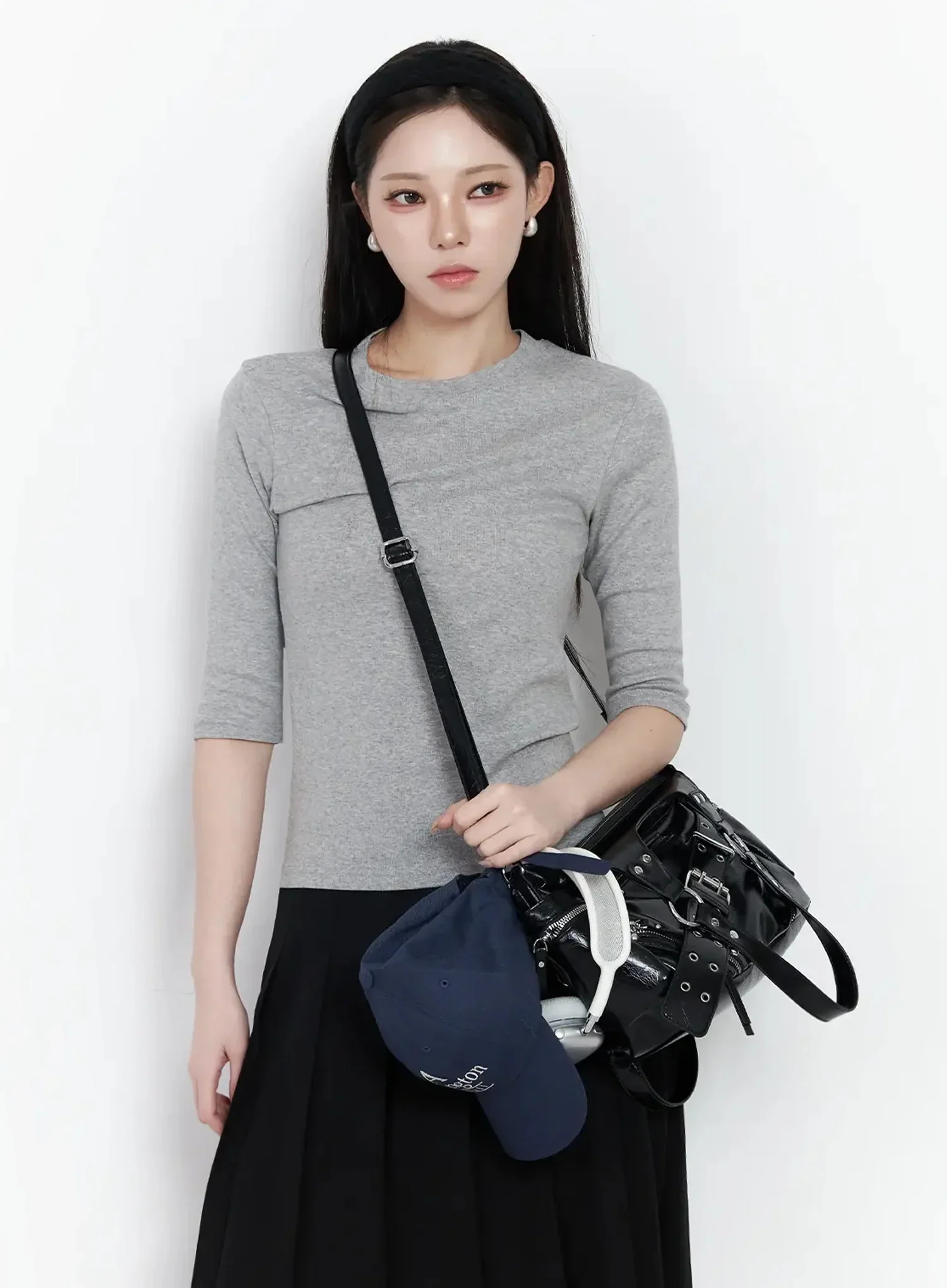 Basic Mid-Length Long Sleeve Top IF502
