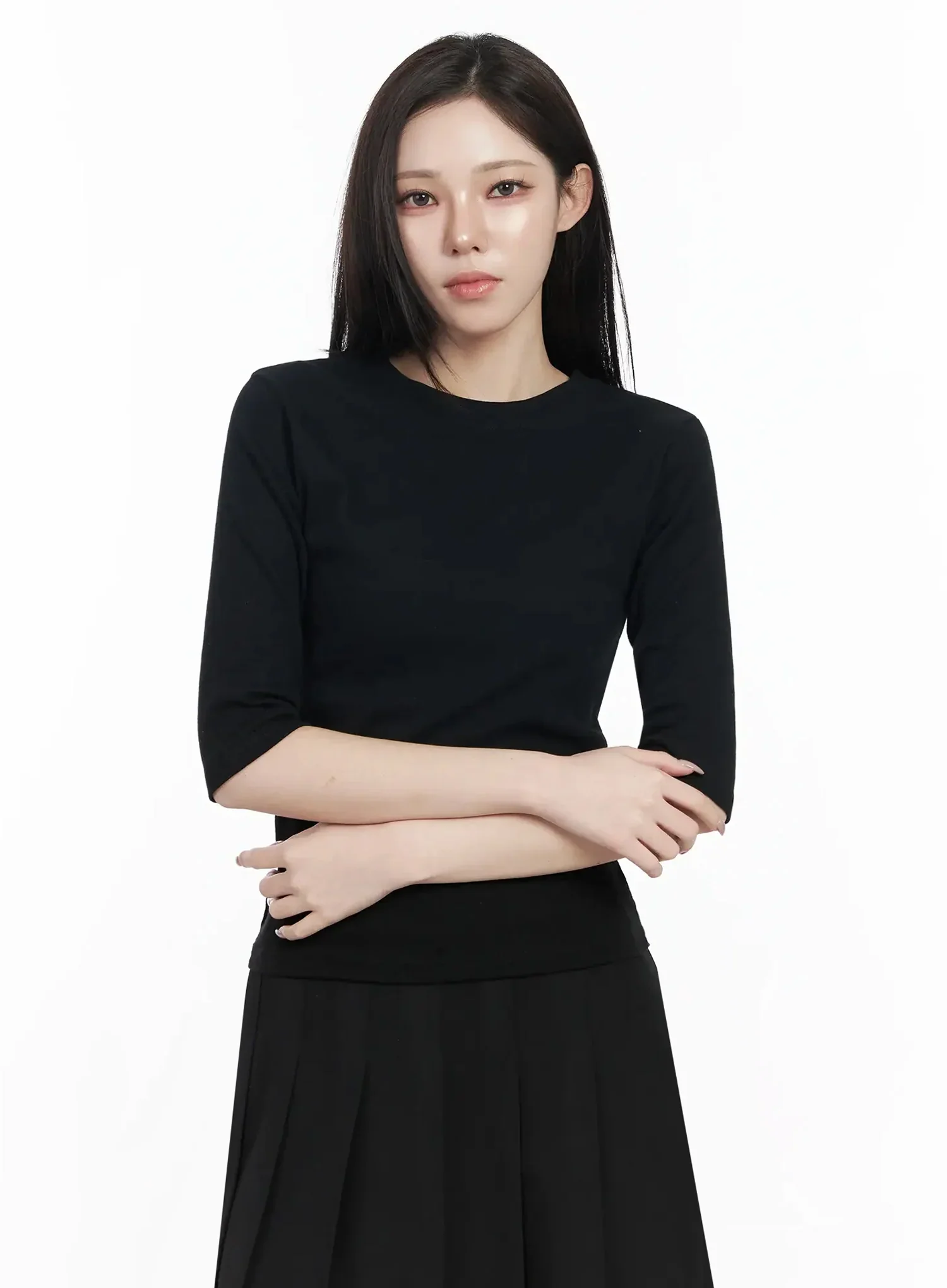 Basic Mid-Length Long Sleeve Top IF502 - Image 16