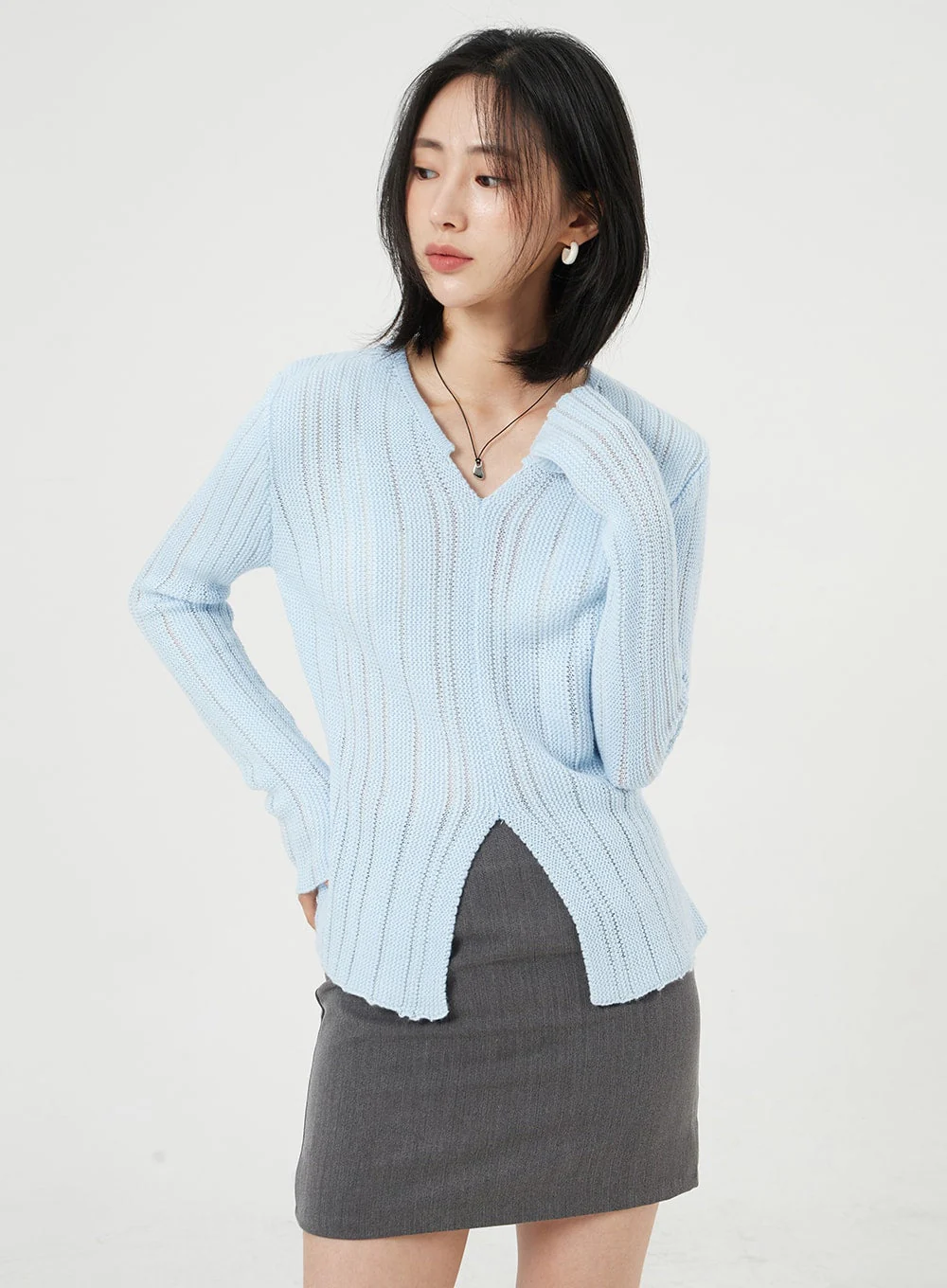 Basic Mini Skirt OM322 - Image 2