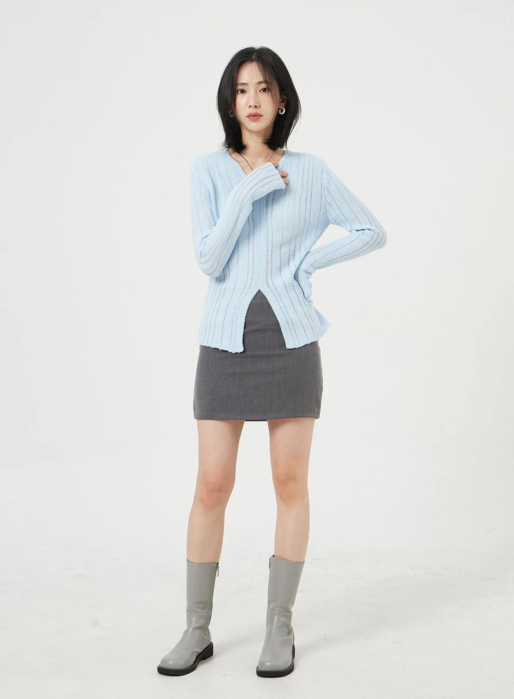 Basic Mini Skirt OM322 - Image 9