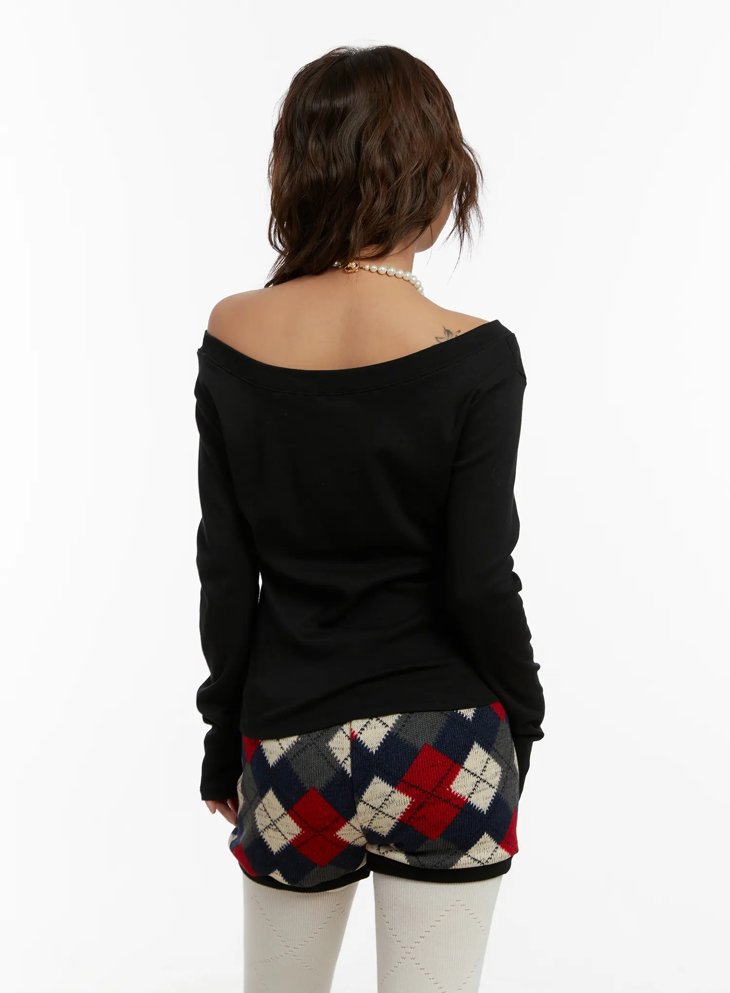 Basic Off-Shoulder Long Sleeve Top CD512 - Image 7