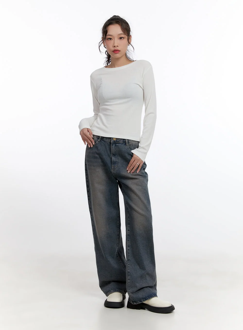 Basic Round Neck Long Sleeve CN420 - Image 2