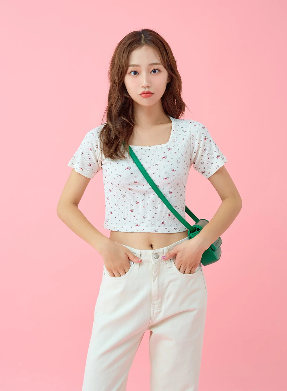 Basic Semi Wide Cotten Pants BG04 - Image 11