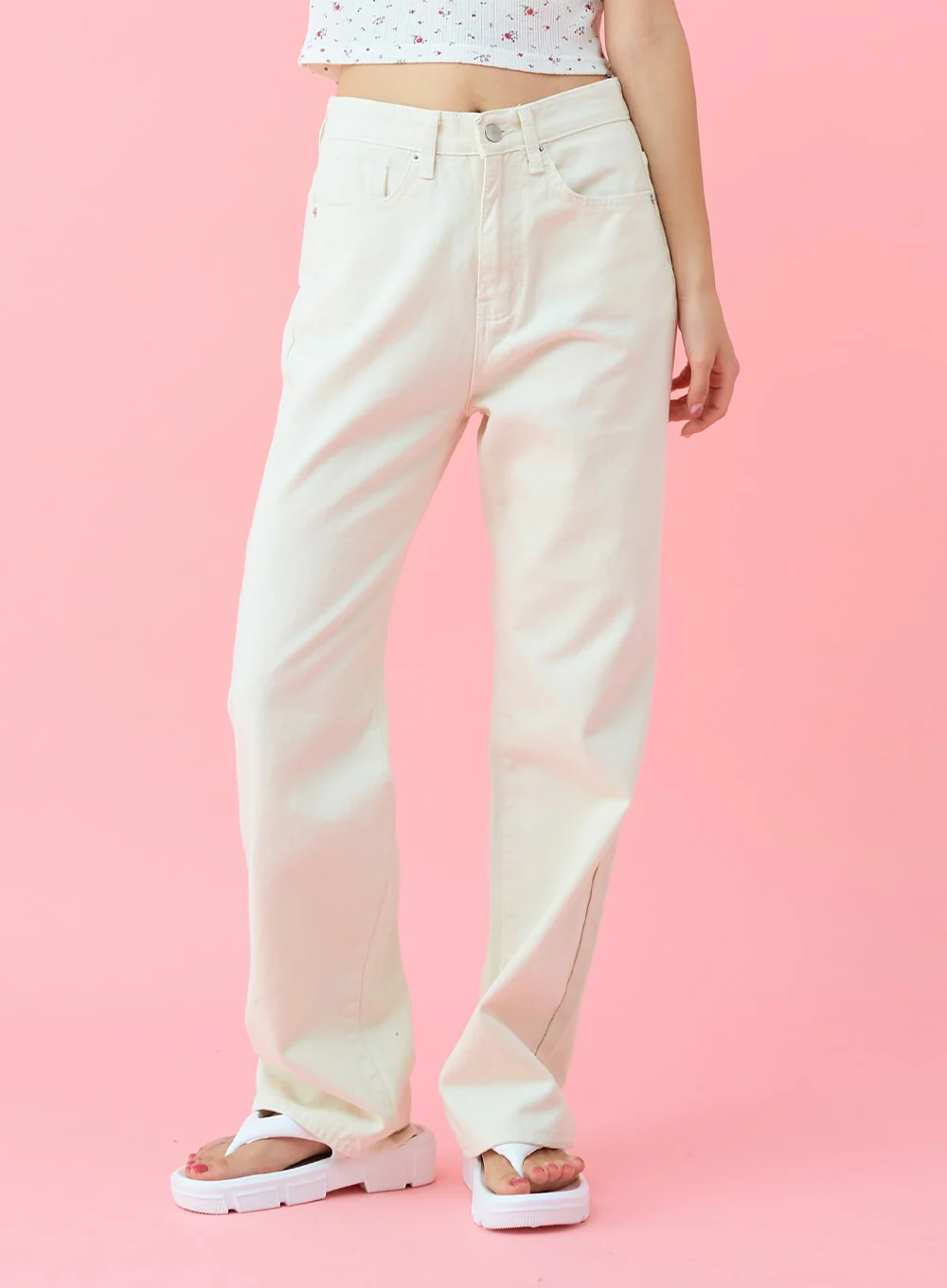 Basic Semi Wide Cotten Pants BG04 - Image 2