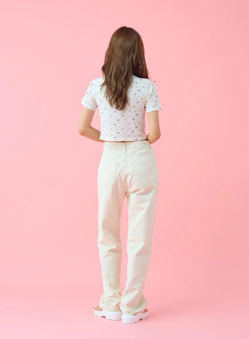 Basic Semi Wide Cotten Pants BG04 - Image 9