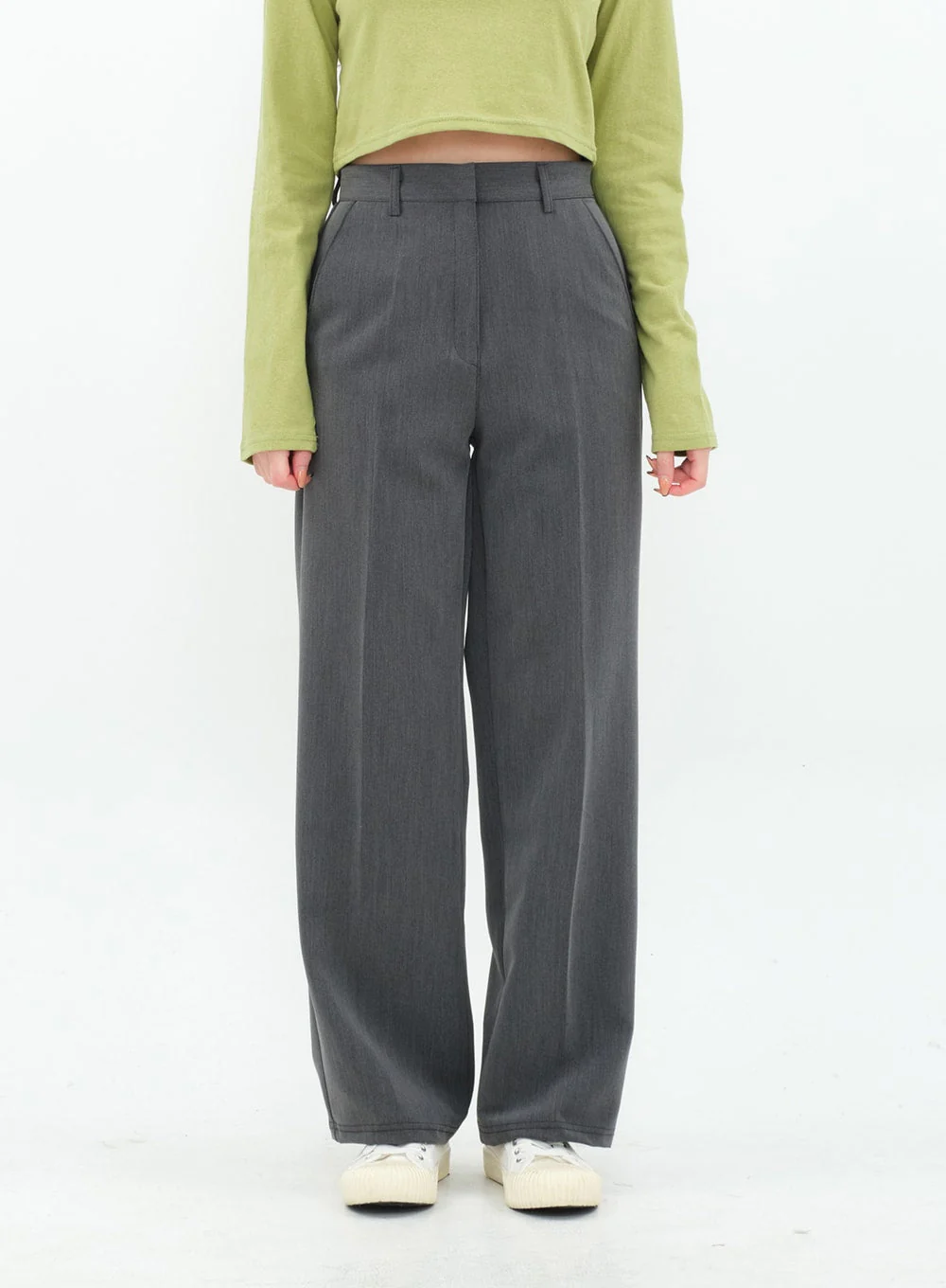Basic Semi Wide Leg Tailored Pants BA18 - Image 2