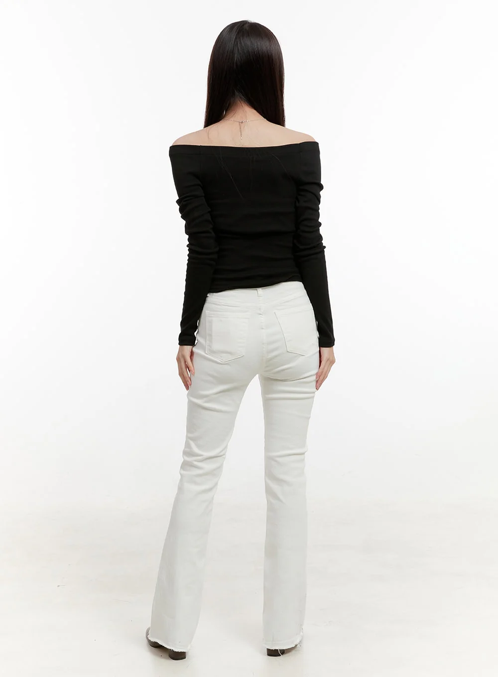 Basic Slim Off-Shoulder Top OG429 - Image 3