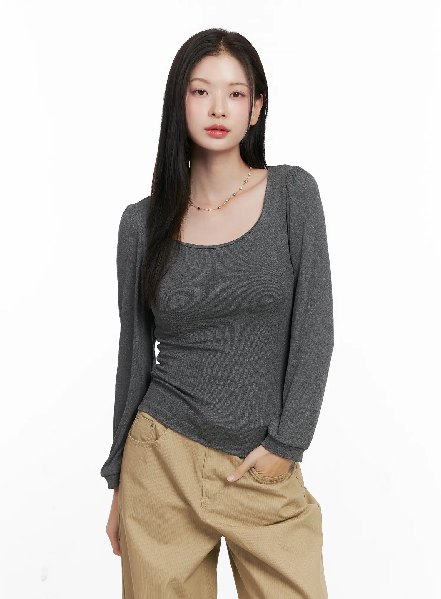 Basic Square Neck Long Sleeve CO531 - Image 9