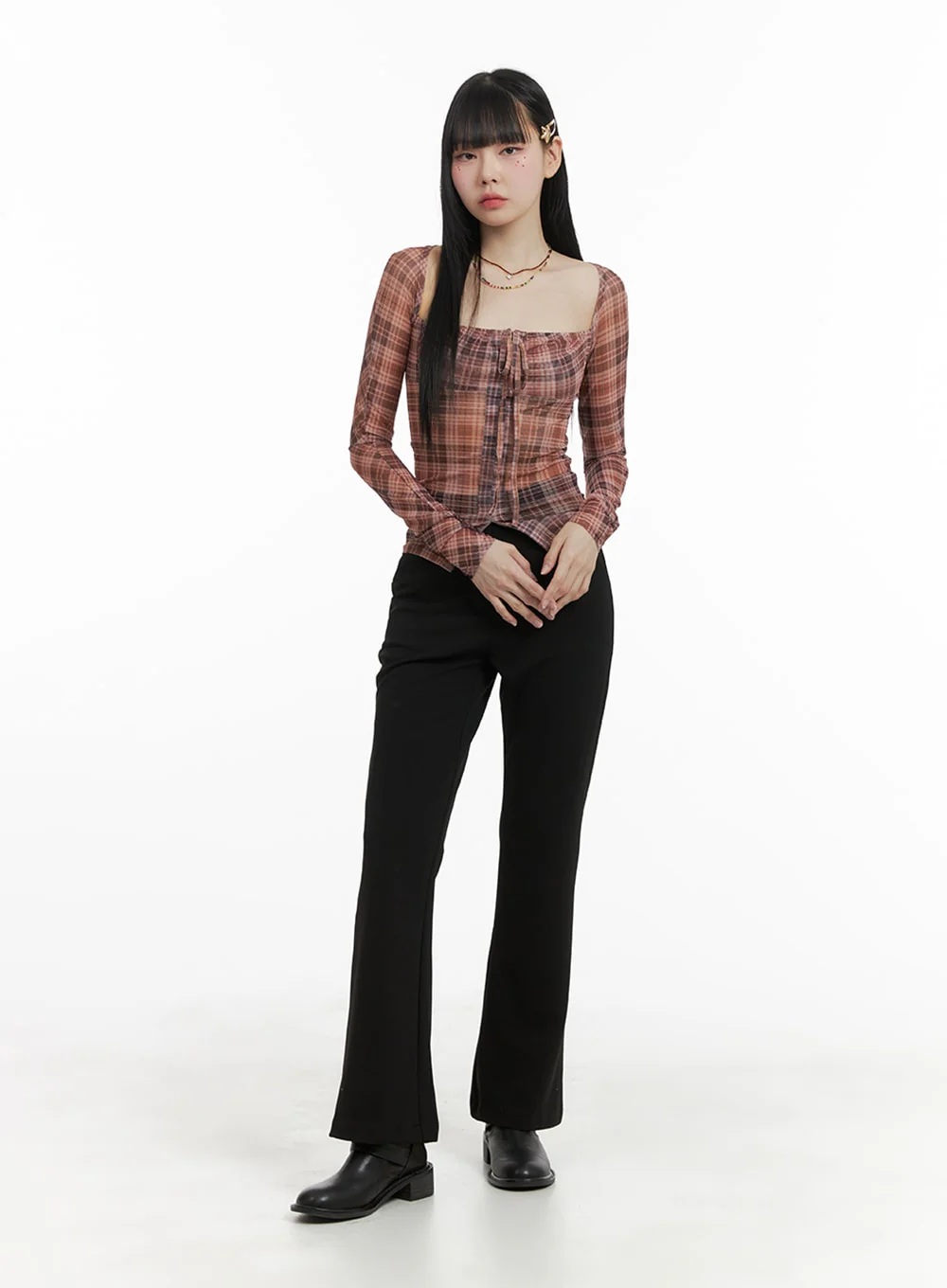 Basic Straight Trousers OM426 - Image 2