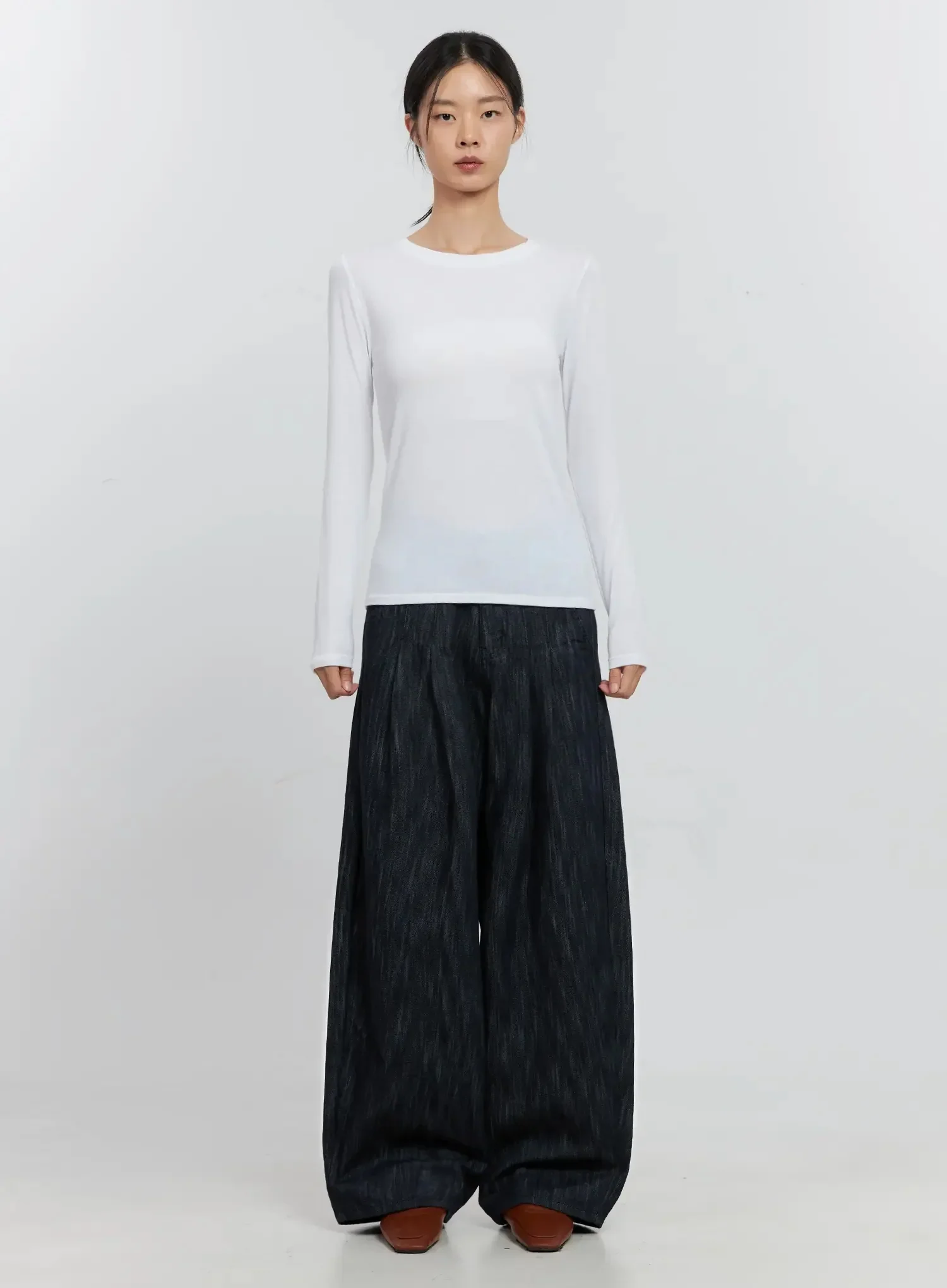 Basic Stretch Long Sleeve Top IS516 - Image 6