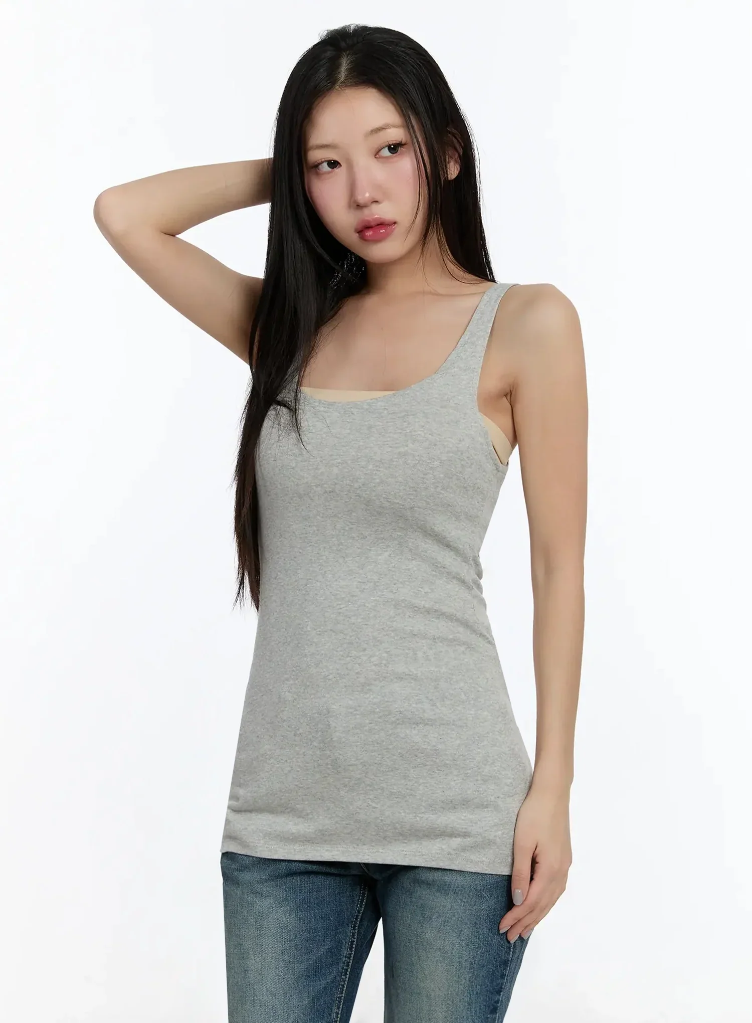 Basic U-Neck Tank Top IM509 - Image 16