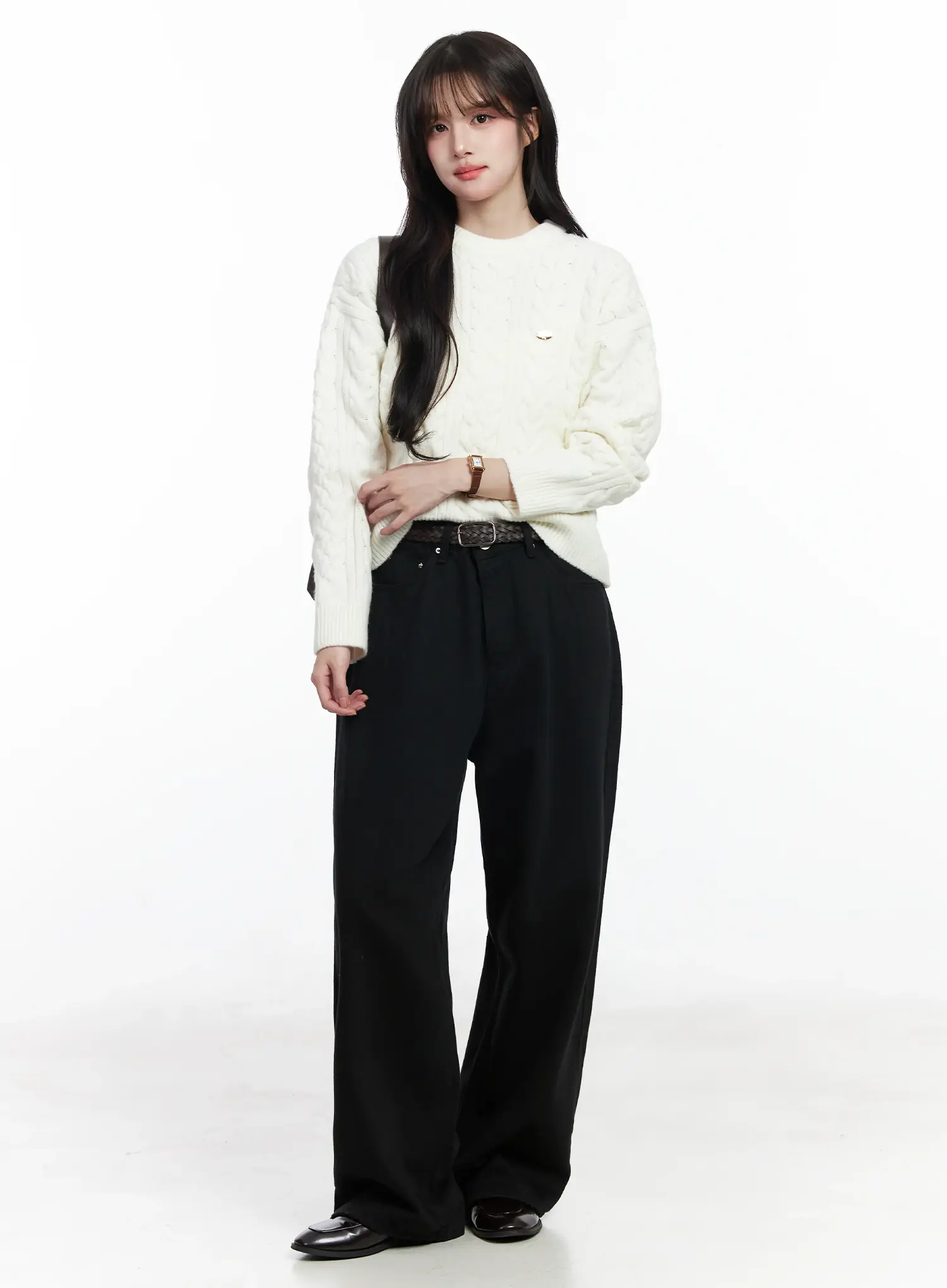 Basic Wide Leg Pants IJ529 - Image 2