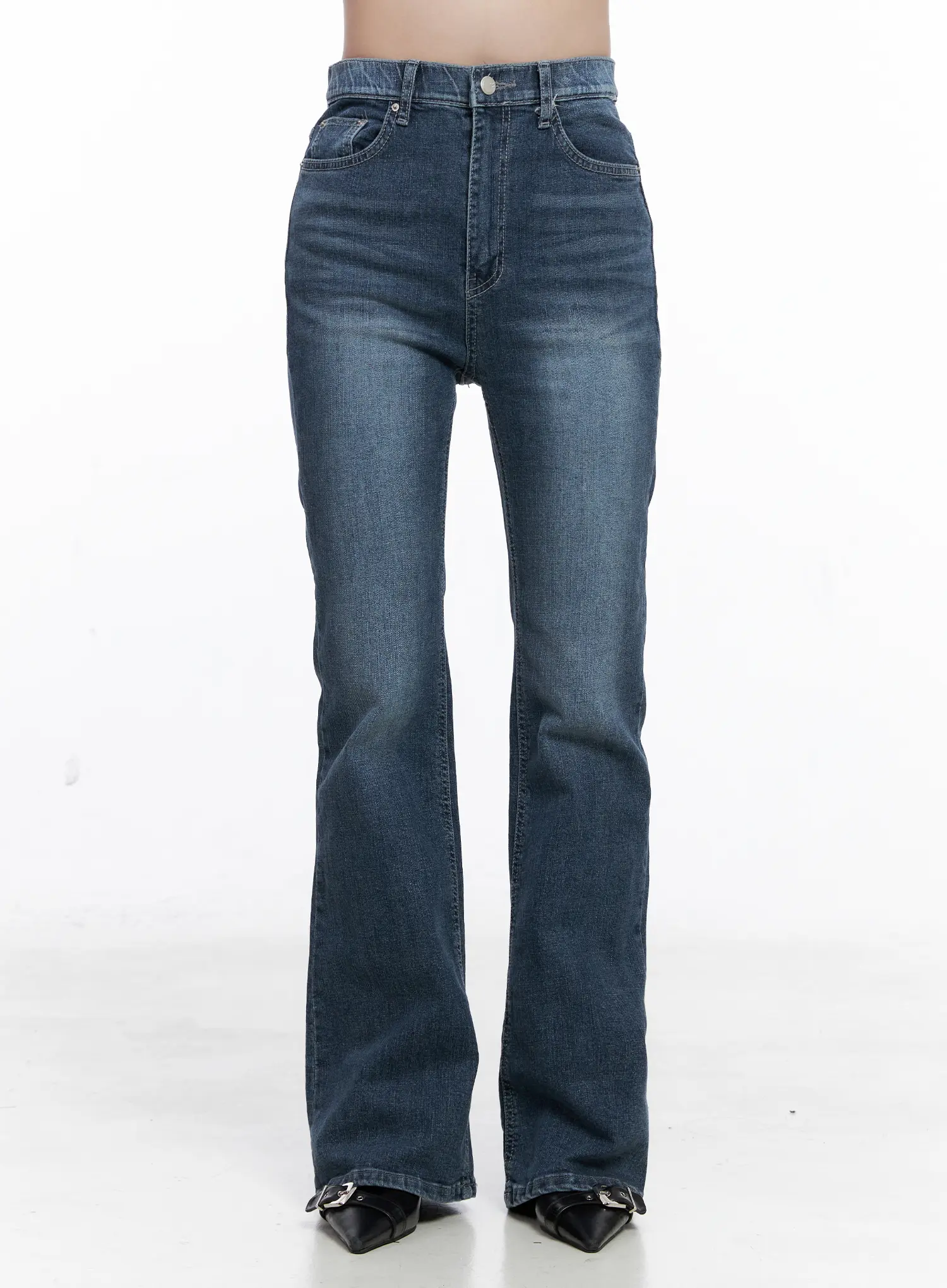 Baylor Mid-Rise Flared Jeans CS519 - Image 2