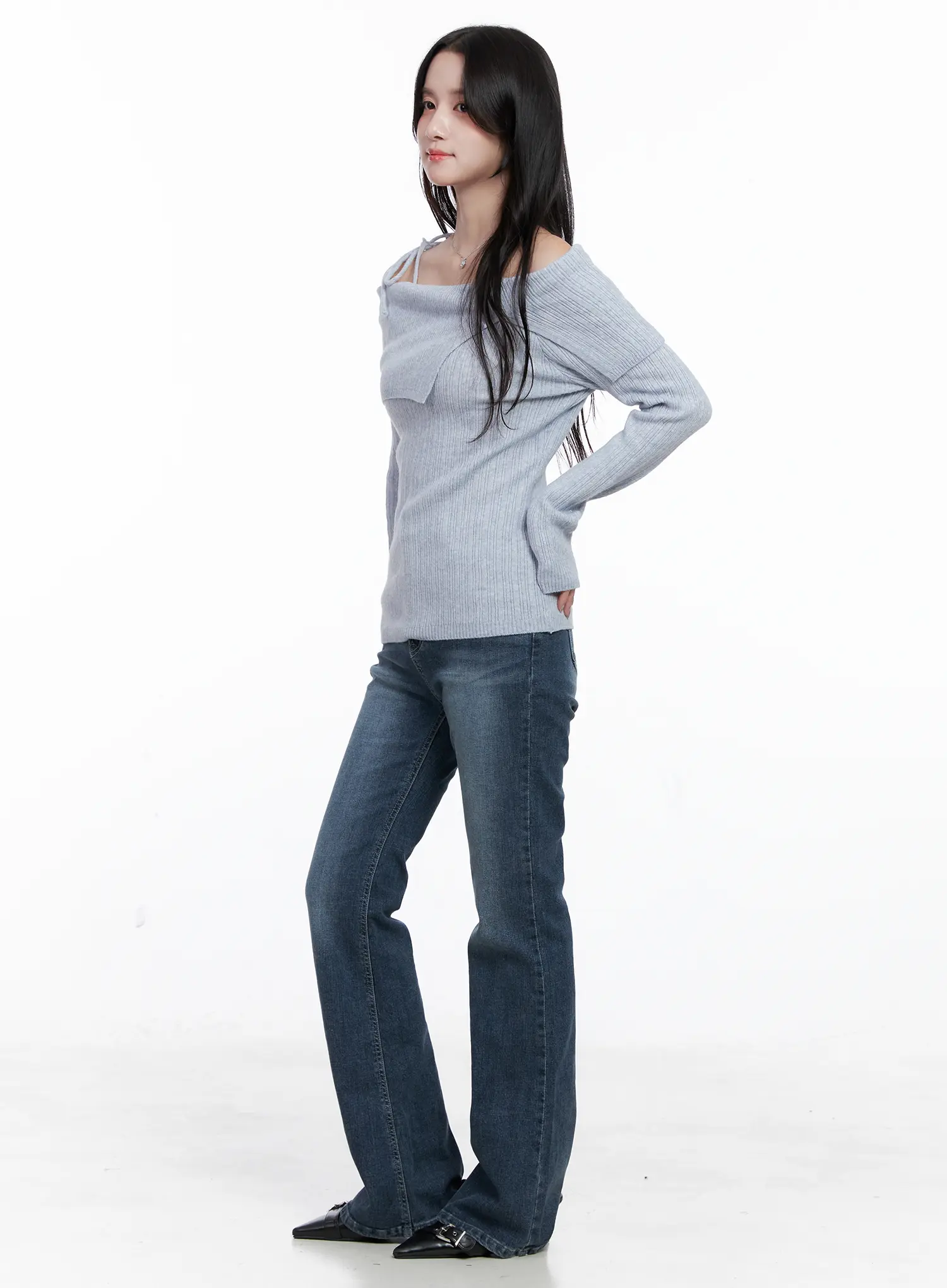Baylor Mid-Rise Flared Jeans CS519 - Image 5