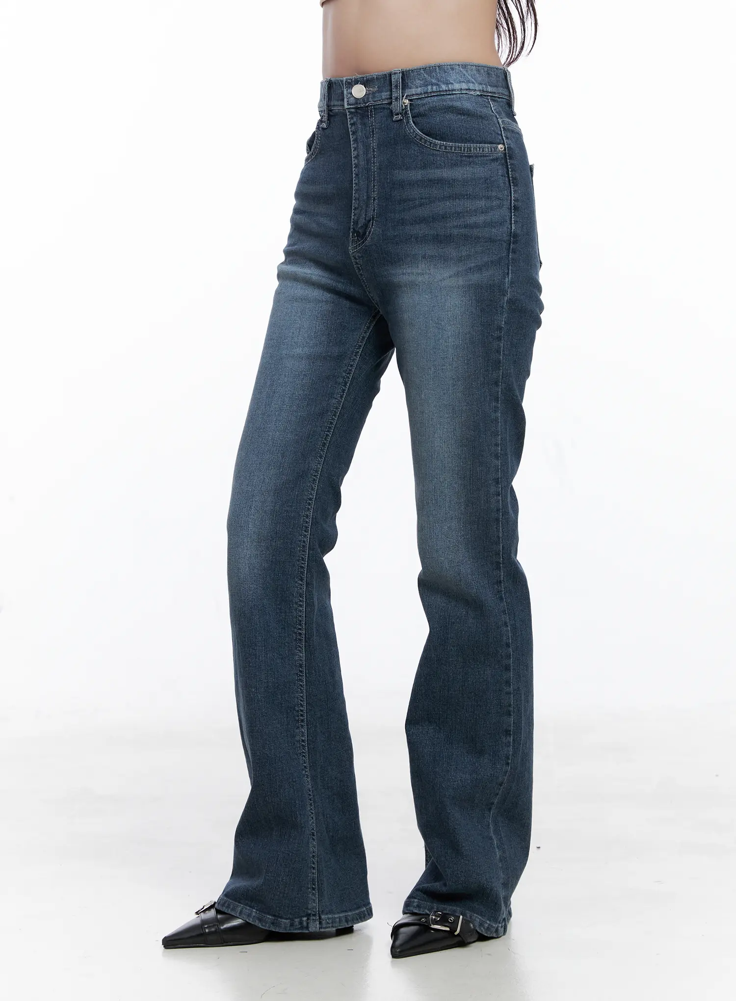 Baylor Mid-Rise Flared Jeans CS519 - Image 8
