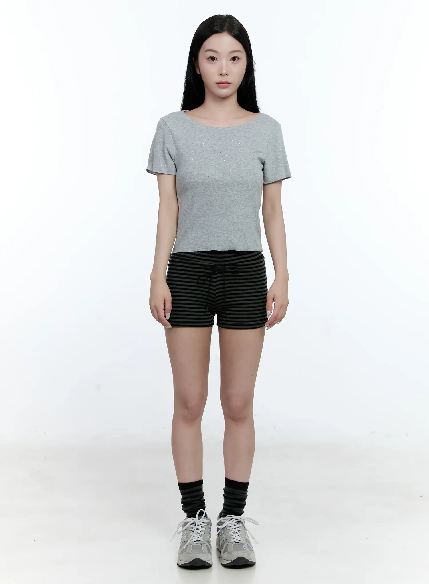 Bead Embellished Crop Tee CG501 - Image 2