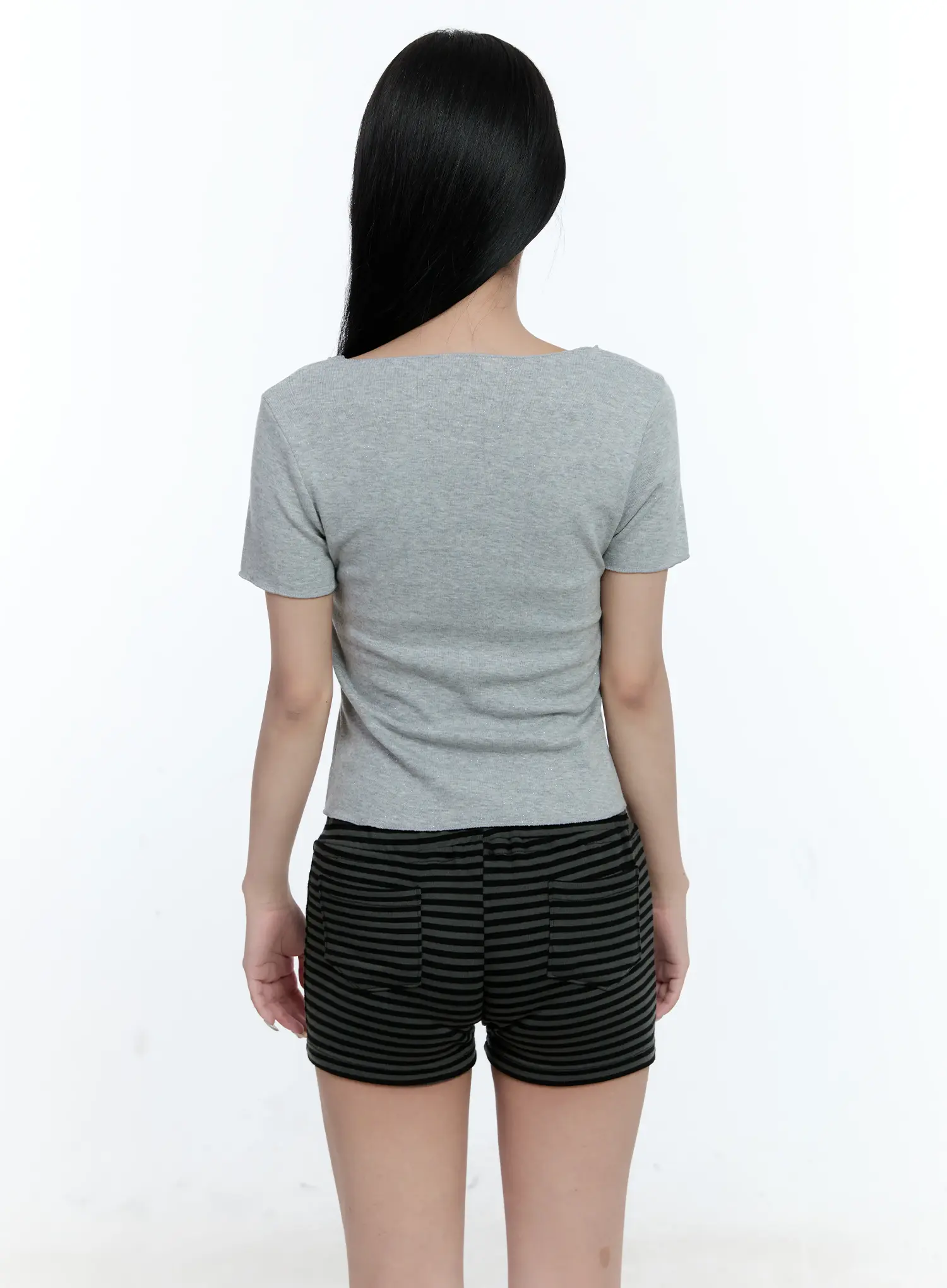 Bead Embellished Crop Tee CG501 - Image 6
