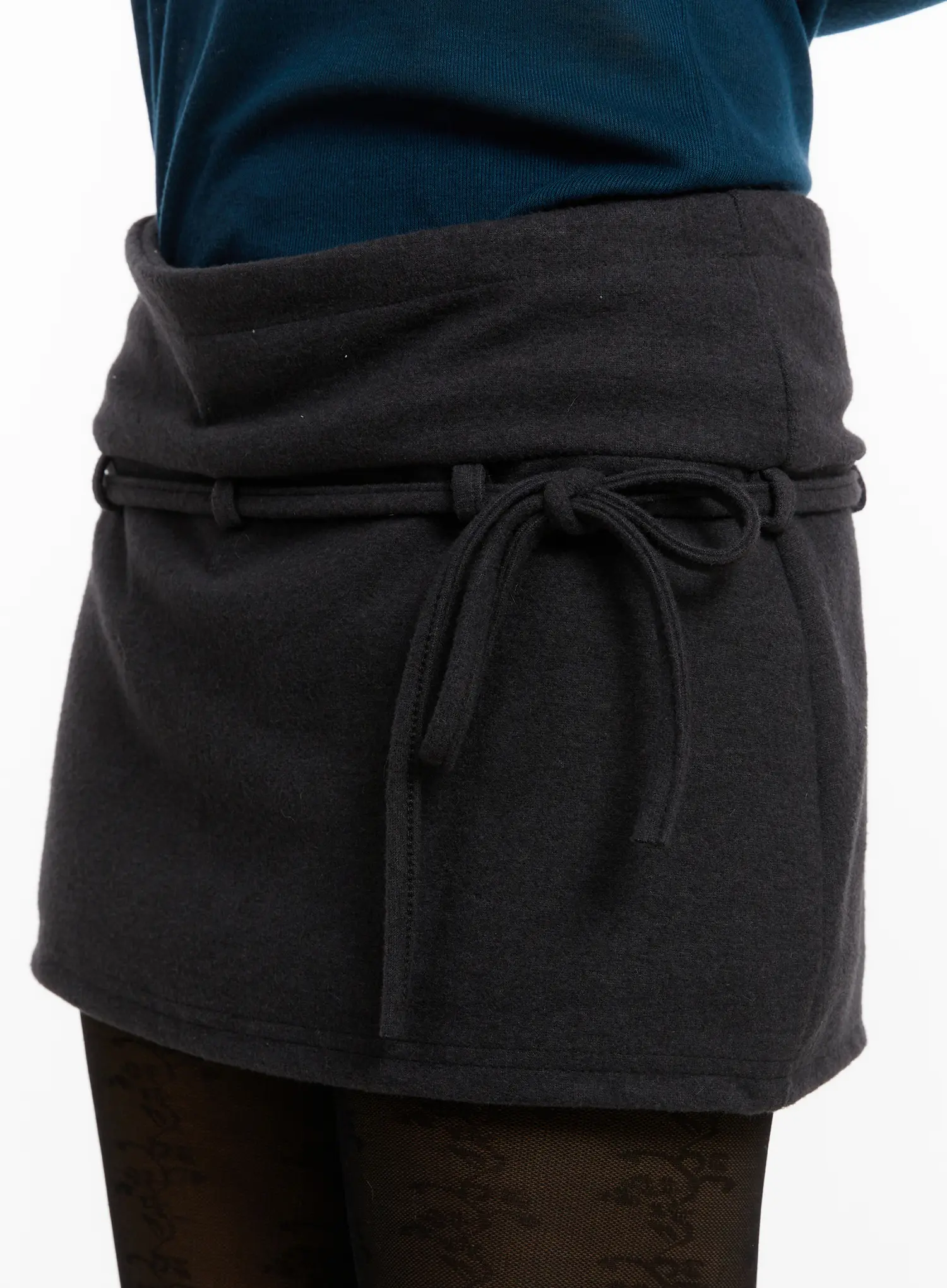 Belted Cotton Mini Skirt CD517 - Image 5