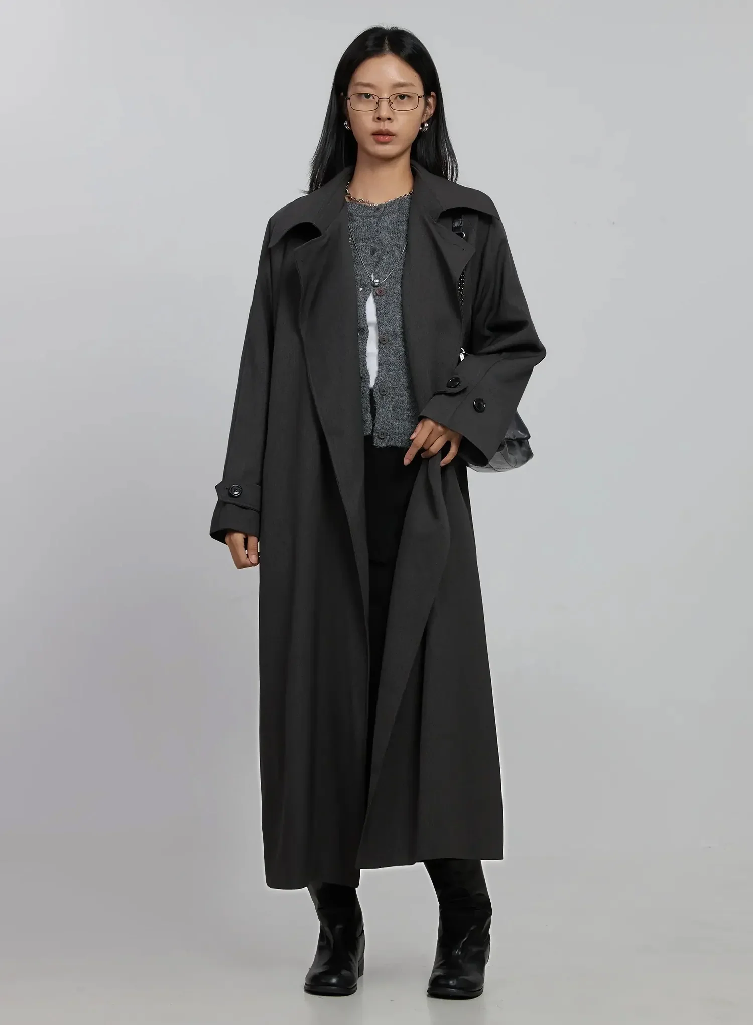 Belted Trench Coat ID516 - Image 14