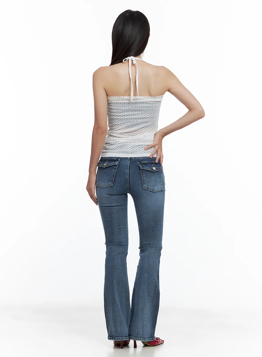 Beni Washed Flared Denim Jeans CL508 - Image 5