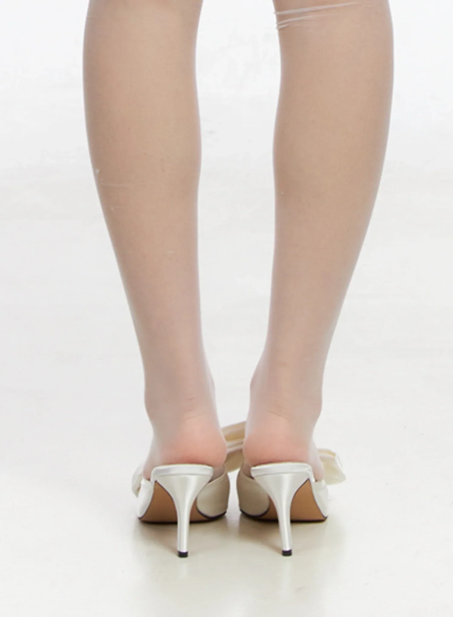 Big Bow Mule Stiletto Pumps IM506 - Image 6