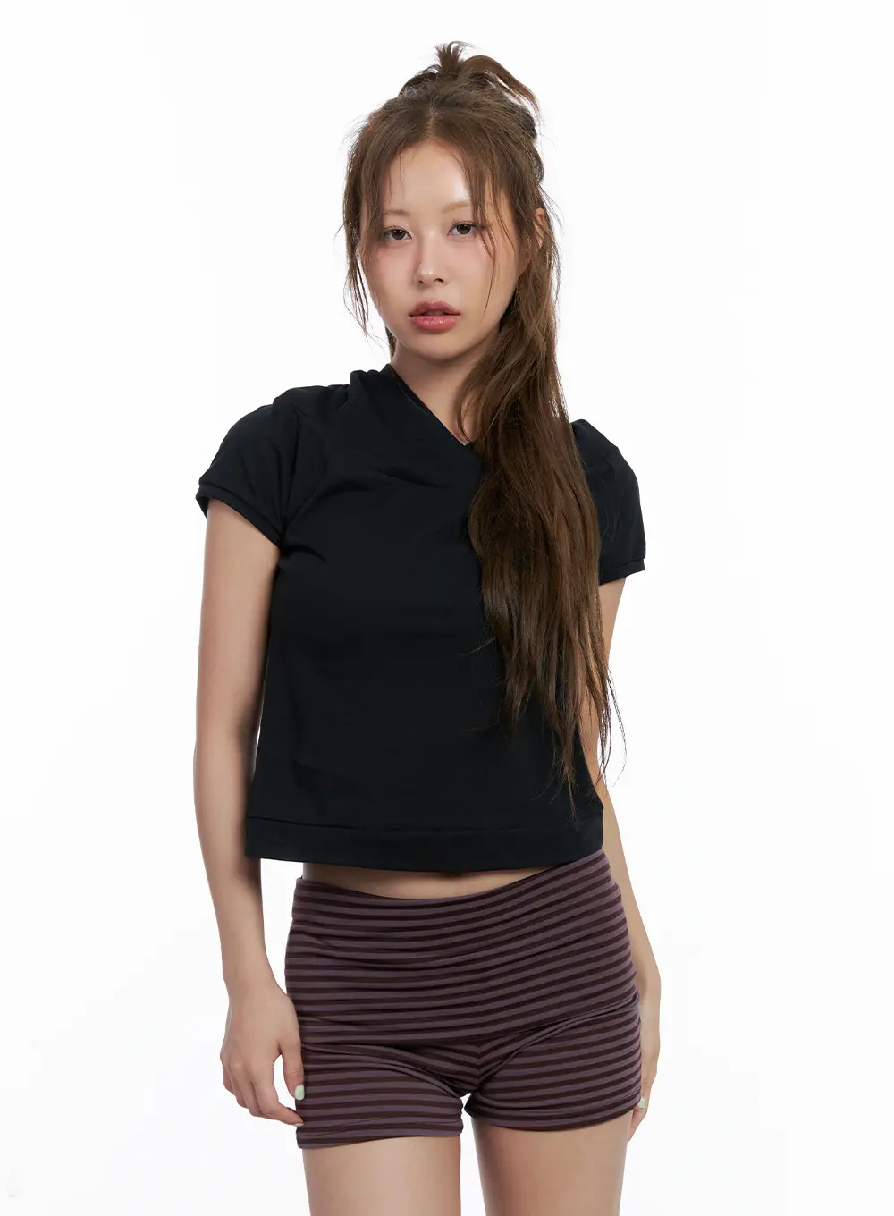 Black Short Sleeve Hoodie CL511 - Image 8