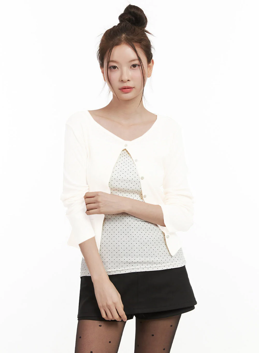 Boat-Neck Crop Cardigan IJ530 - Image 11