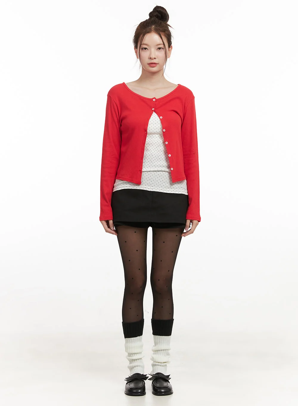 Boat-Neck Crop Cardigan IJ530 - Image 4