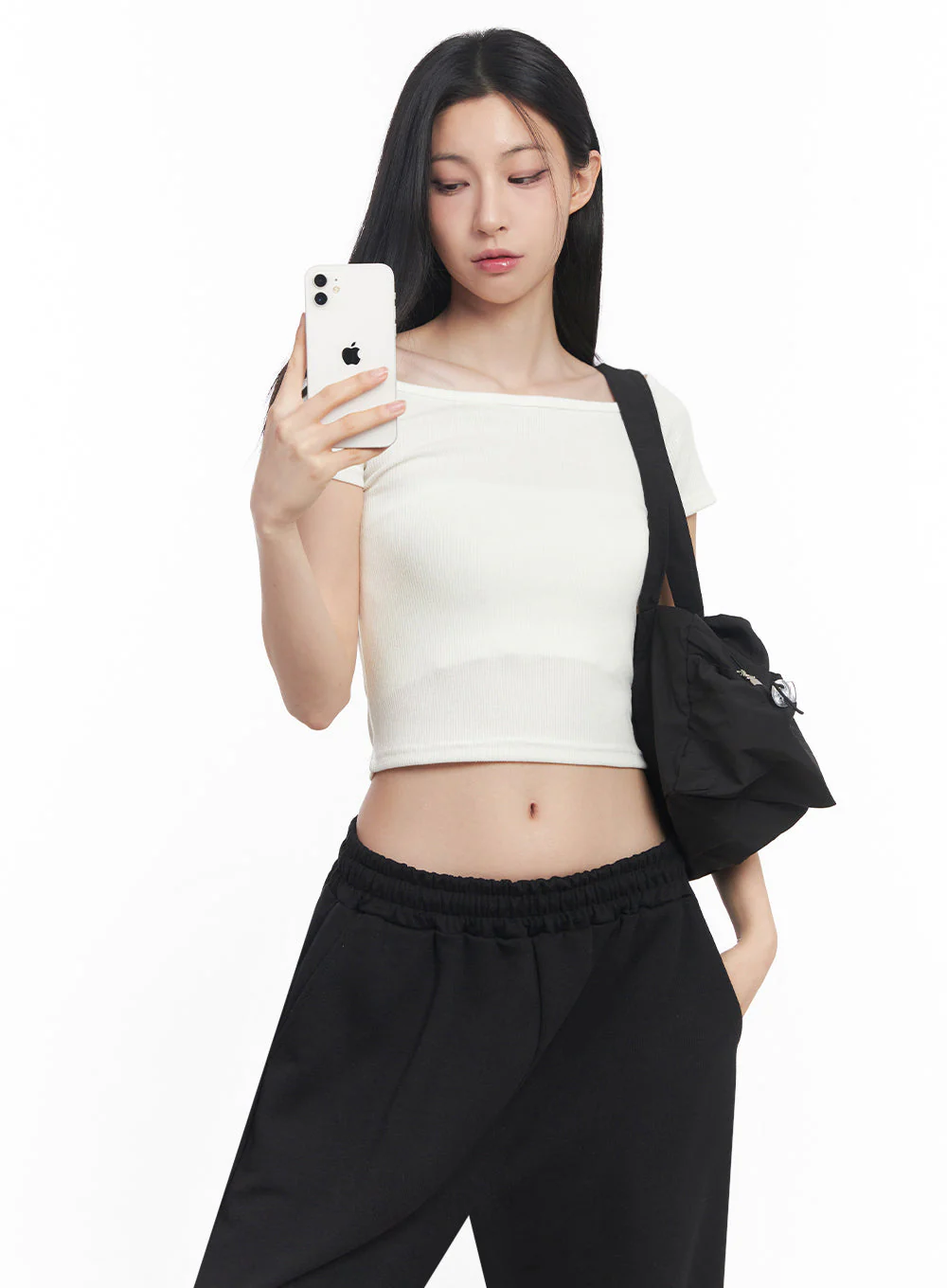 Boatneck Cropped Tee IY516