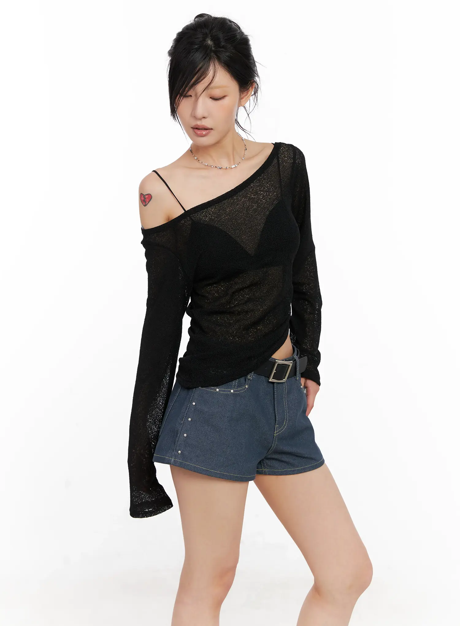 Boatneck Off-Shoulder Long Sleeve CL525