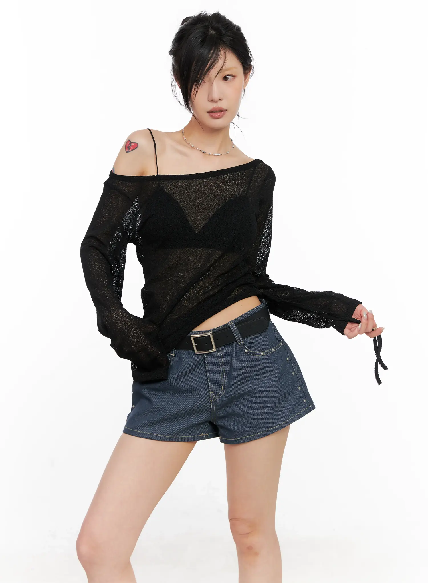 Boatneck Off-Shoulder Long Sleeve CL525 - Image 9