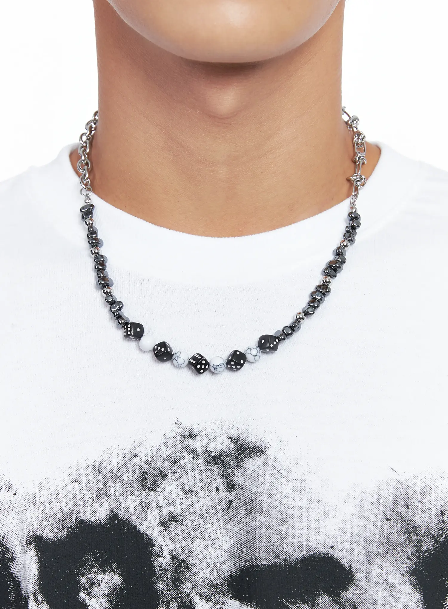 Bold Dice Beaded Necklace IO502