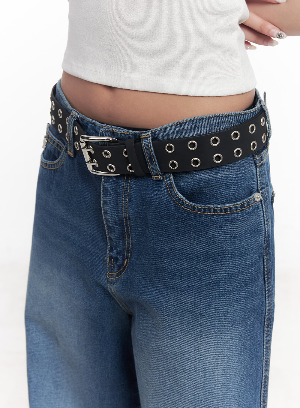 Bold Eyelet Buckle Belt CY527 - Image 3