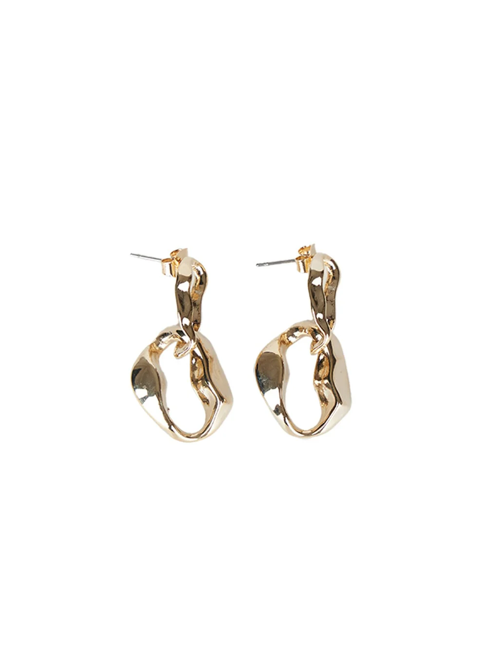 Bold Link Earrings CA516 - Image 5