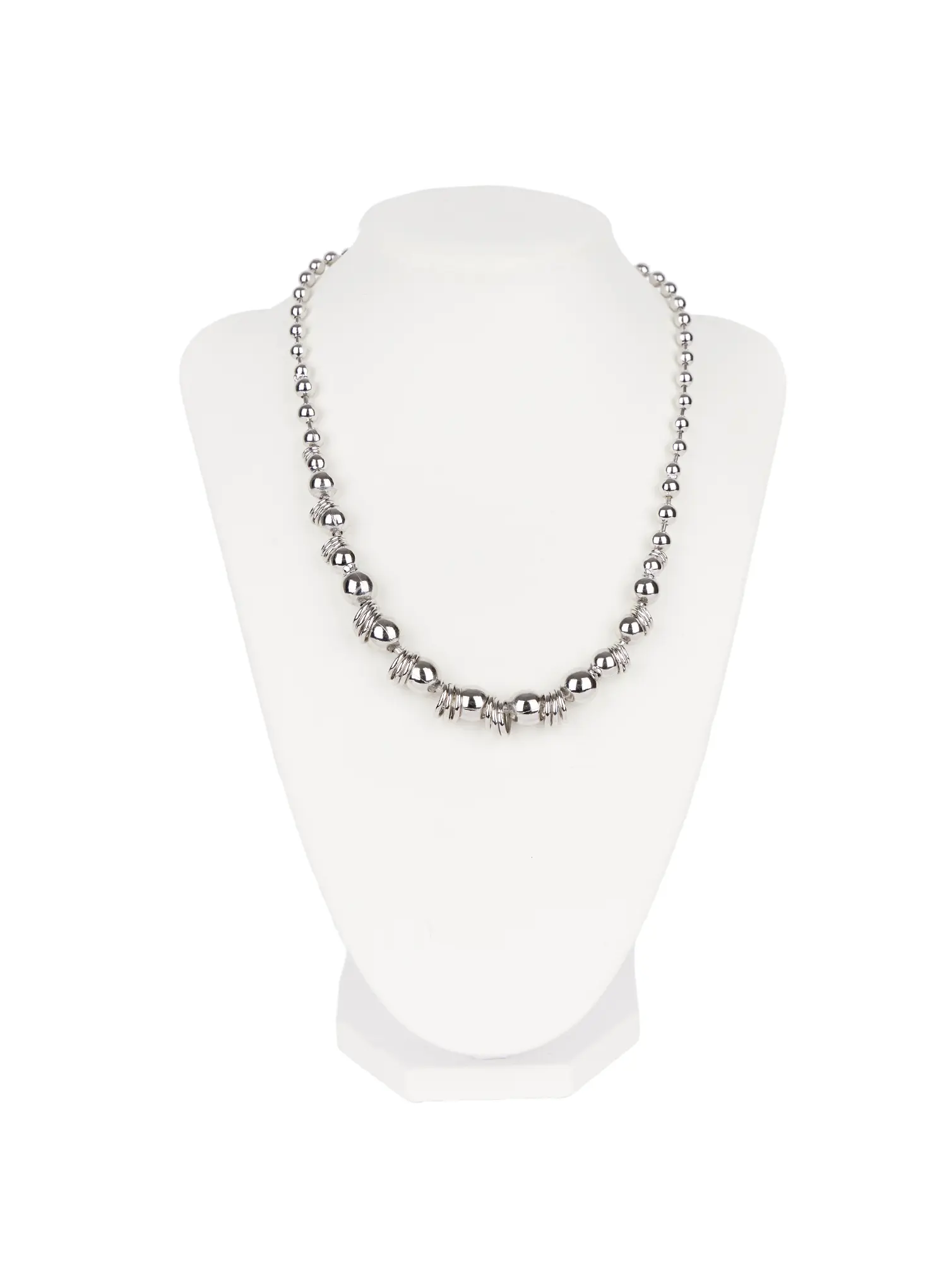 Bold Metallic Bead Necklace CD522 - Image 7