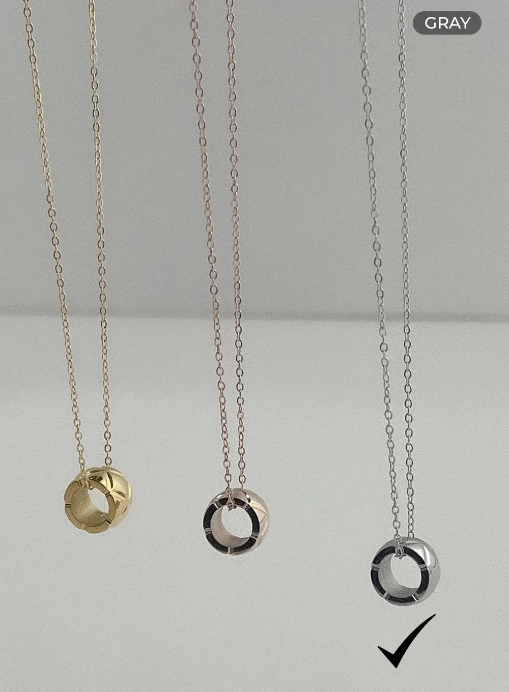 Bold Ring Necklace IL405 - Image 5