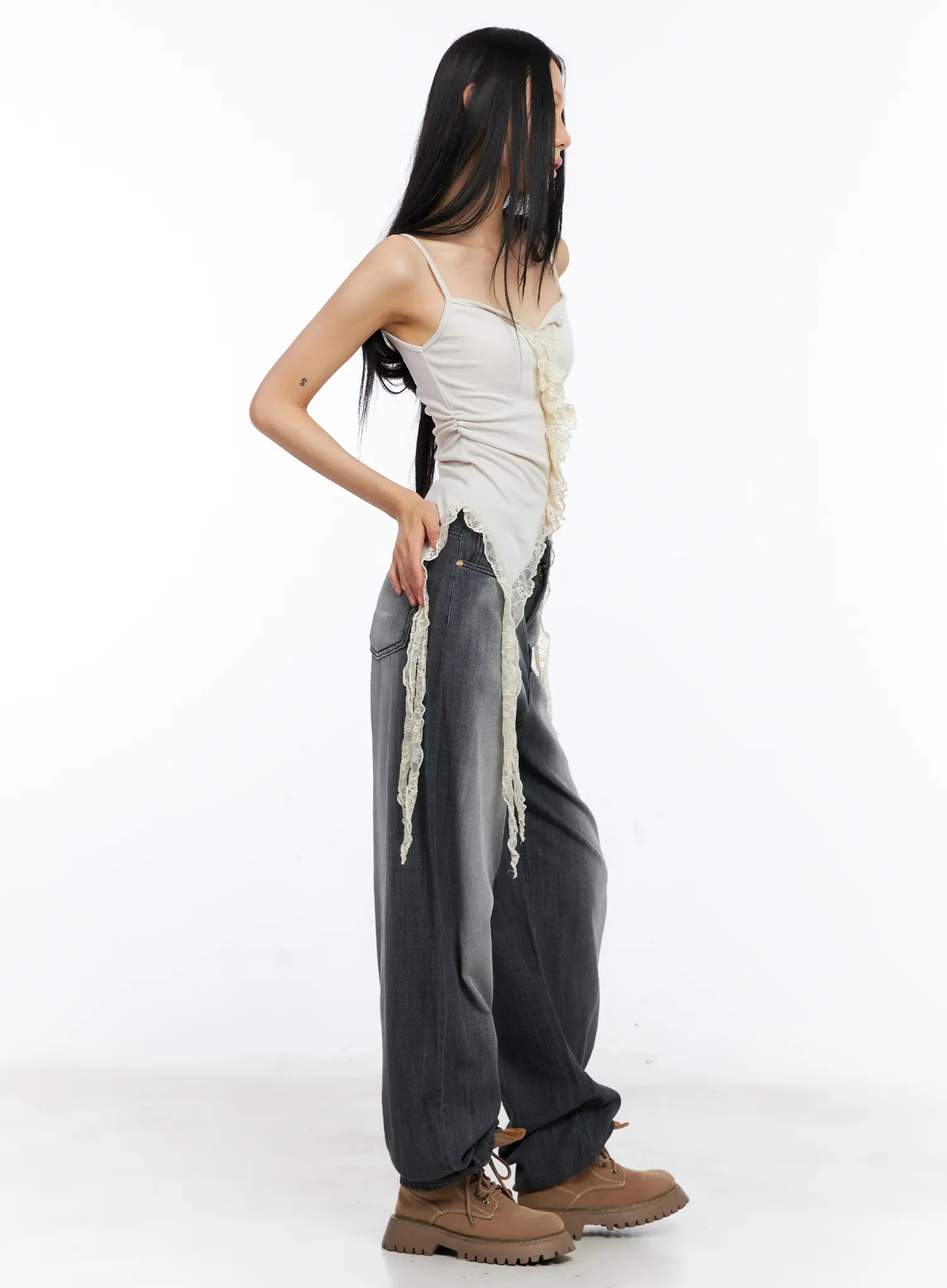 Bomi Washed Wide-Leg Denim Jeans CL529 - Image 3