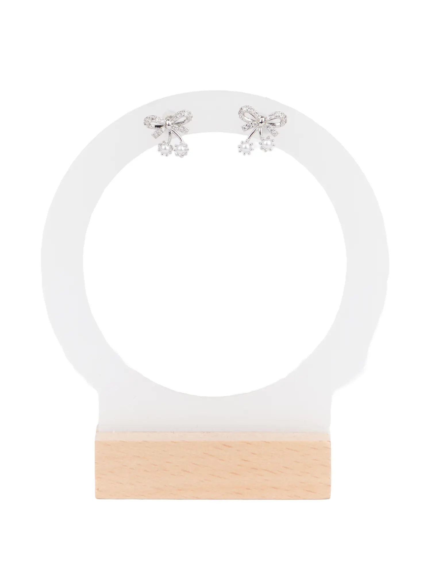 Bow Drop Earrings F502 - Image 3