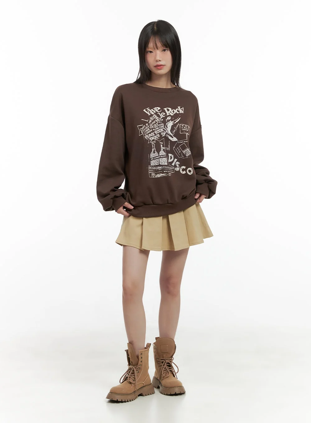 Box Pleated Mini Skirt CG427 - Image 2