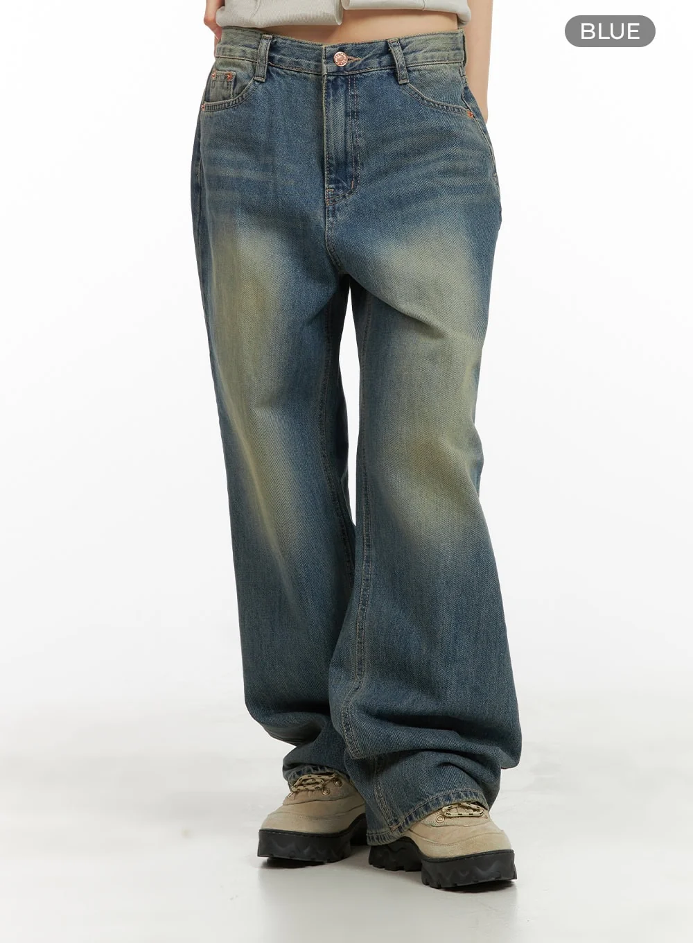 Breezy Wide-Fit Baggy Jeans CY414 - Image 7