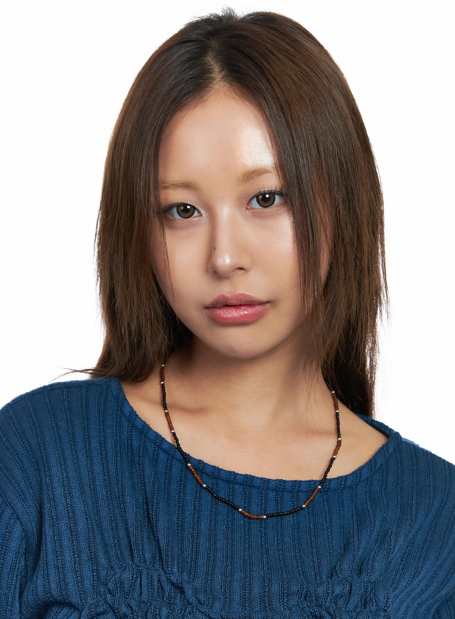 Brown Beaded Choker Necklace CO513 - Image 3