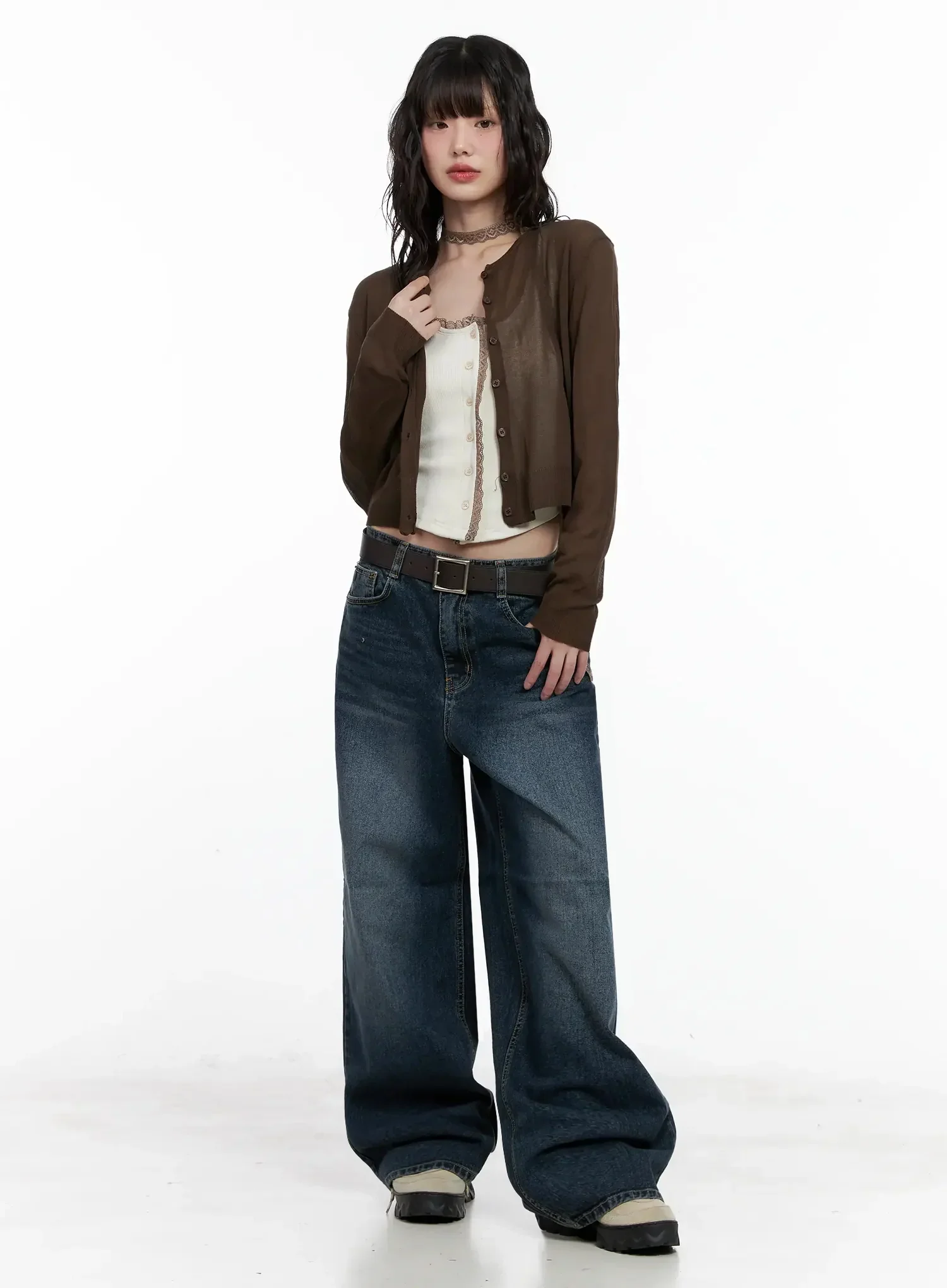 Brown Sheer Cardigan IL531 - Image 5