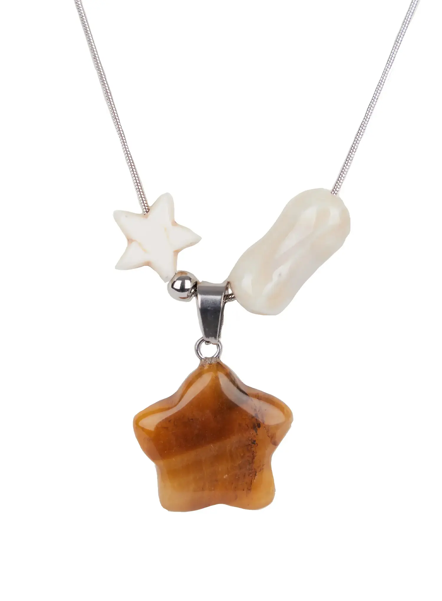 Brown Star Pendant Chain Necklace IN510 - Image 5