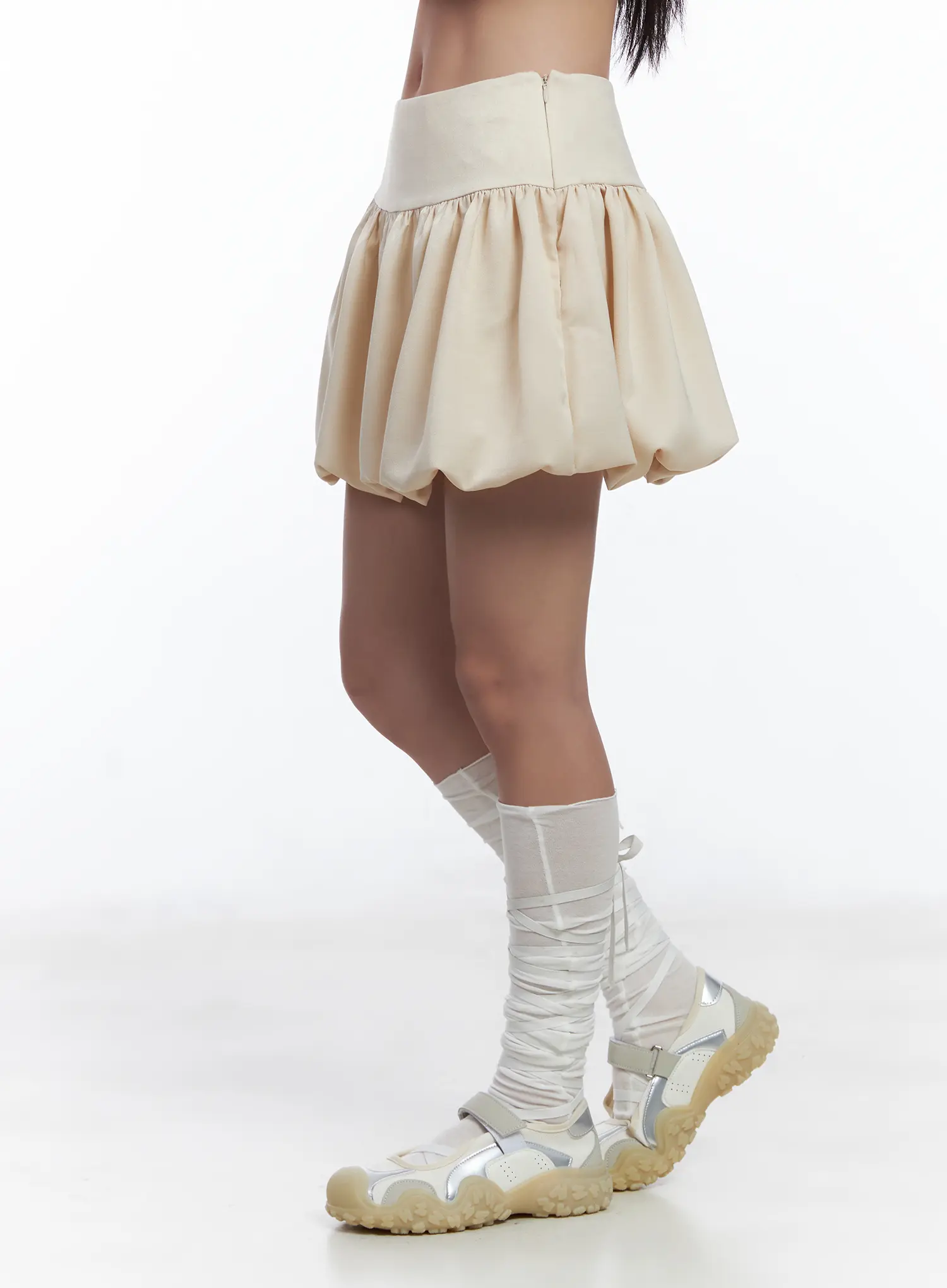 Bubble Hem Mini Skirt CJ530 - Image 3
