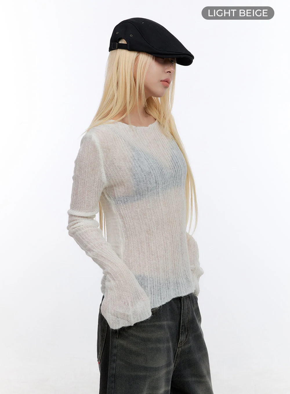 Buckle Cut Out Knit Top CO422 - Image 10
